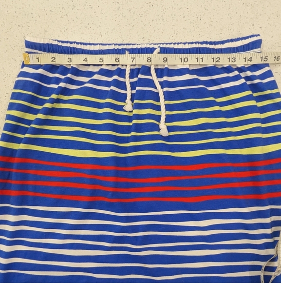 Tommy Hilfiger Women Blue Red Cotton Striped Maxi Skirt Casual Pockets Spring S - Picture 4 of 14
